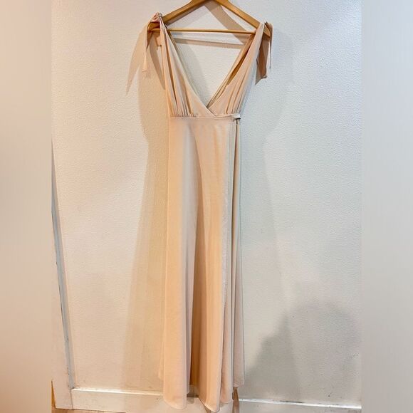 Love story nude wrap maxi dress - Picture 2 of 5